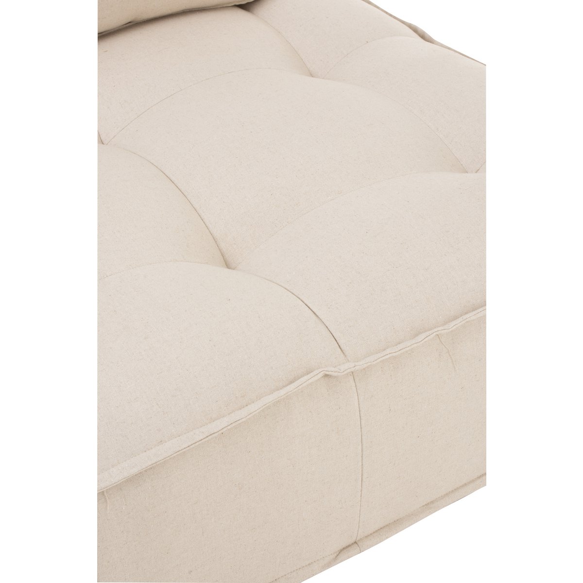 J-Line - Loungestoel/Poef 'Aline' (Linnen, 1-zit, Beige)