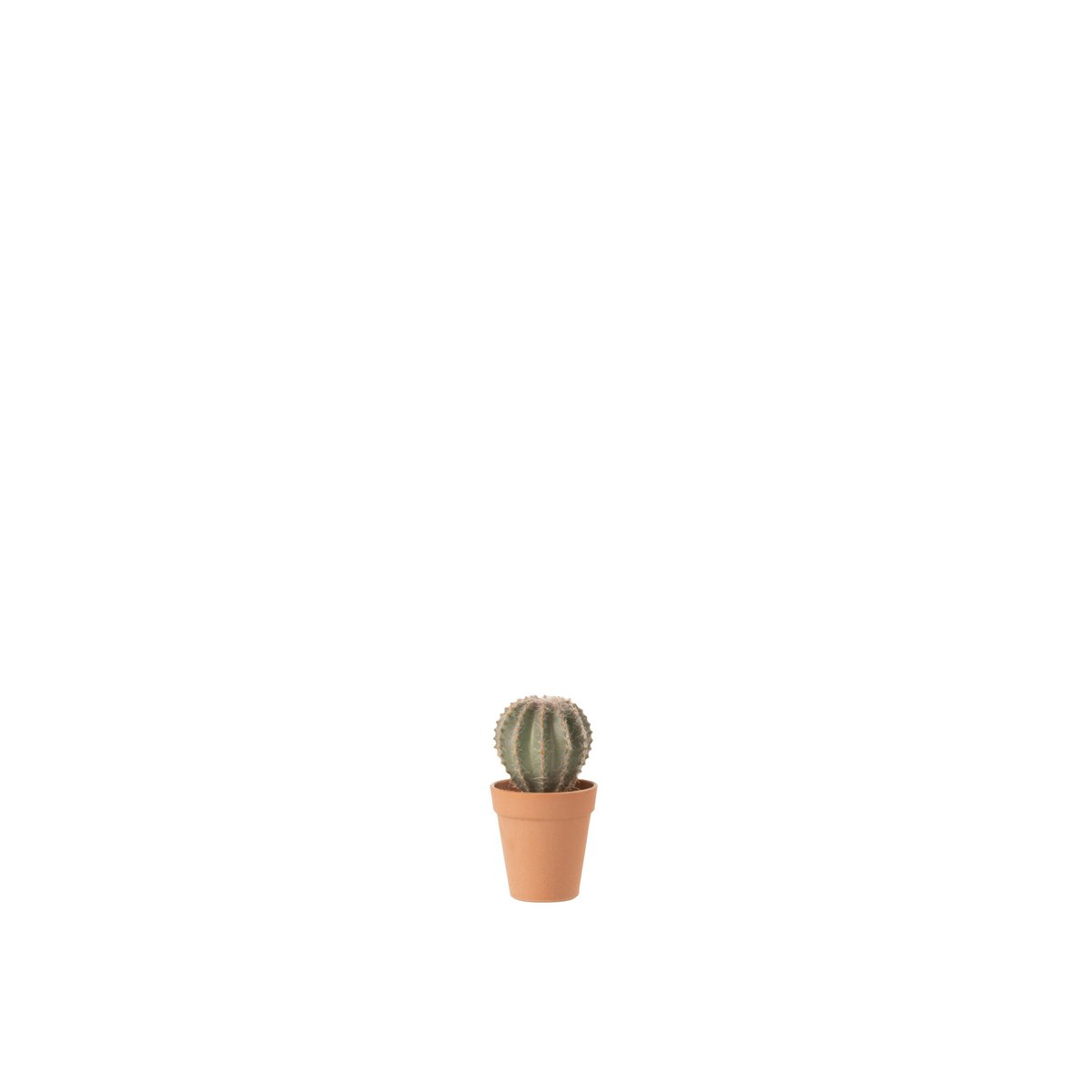 J-Line - Cactus Bolvormig+Pot Kunststof Groen/Terracotta Small