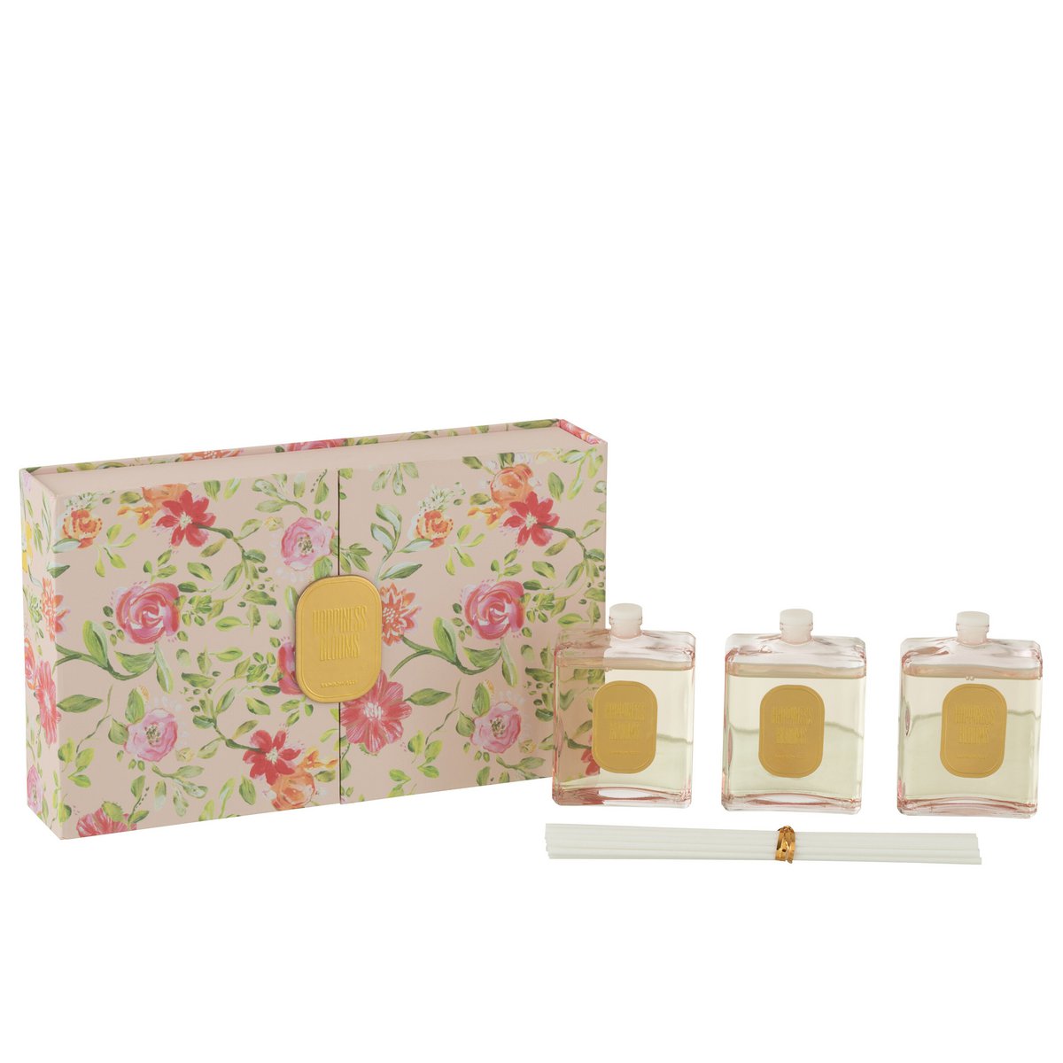 J-Line - Verpakking met geurolie 'Happiness Blooms' (3 stuks, Rain Reef, 50ml)