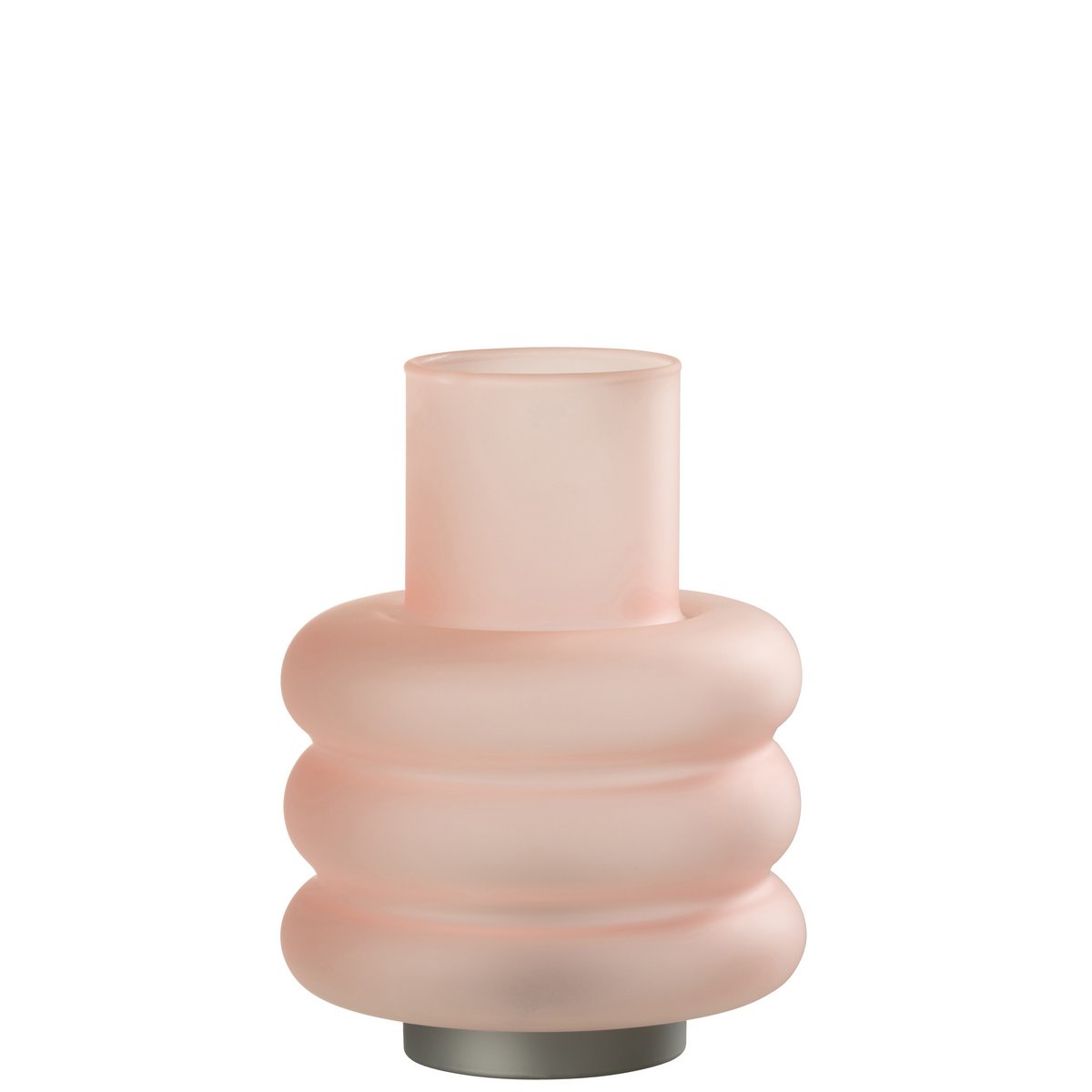 J-Line - Lamp Ringen - Glas - Roze - LED