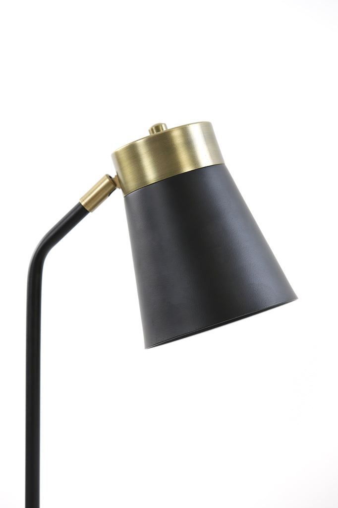 Light & Living - Bureaulamp 'Braja' (Matzwart & Antique Bronze)