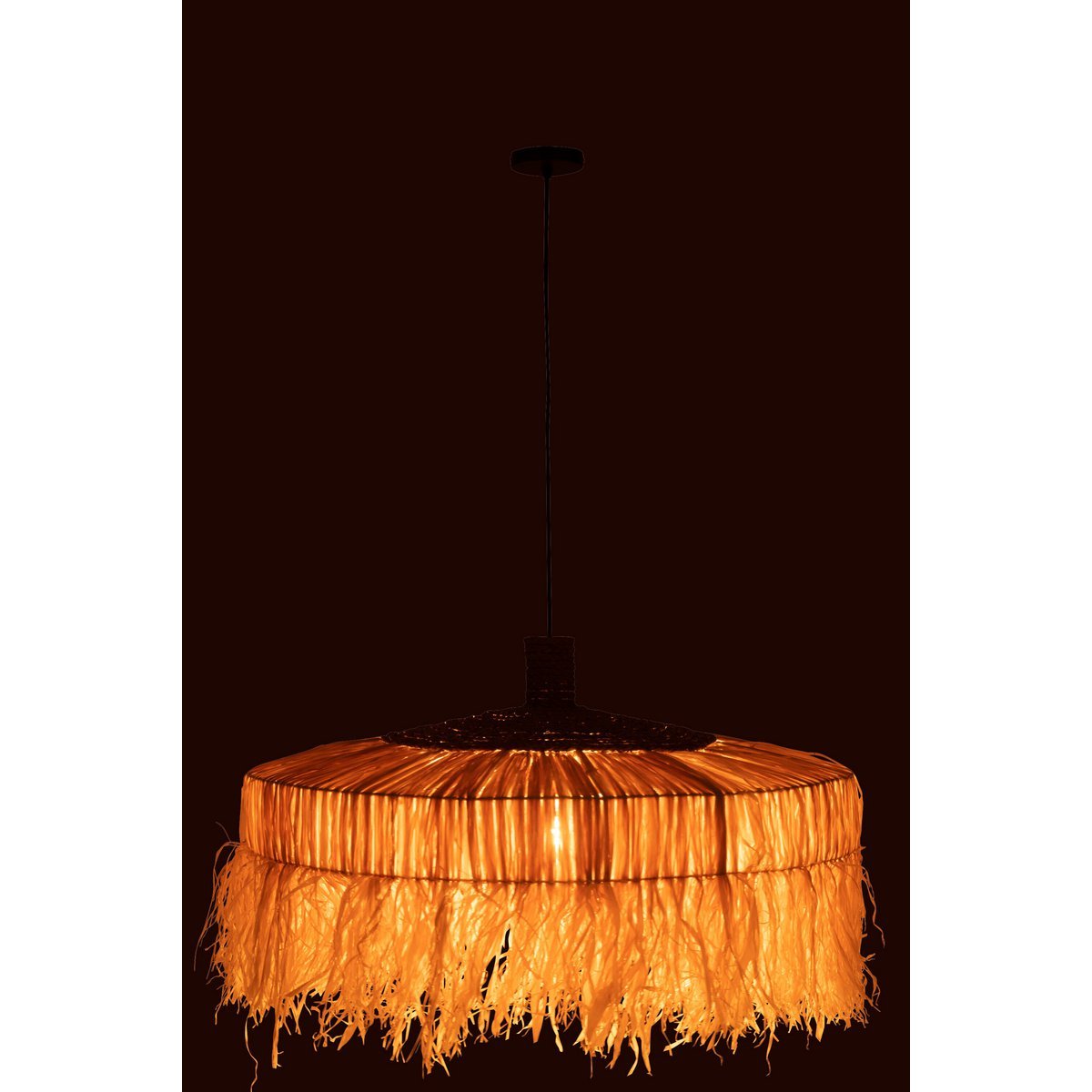 J-Line - Hanglamp 'Oliver' (Naturel, Jute)