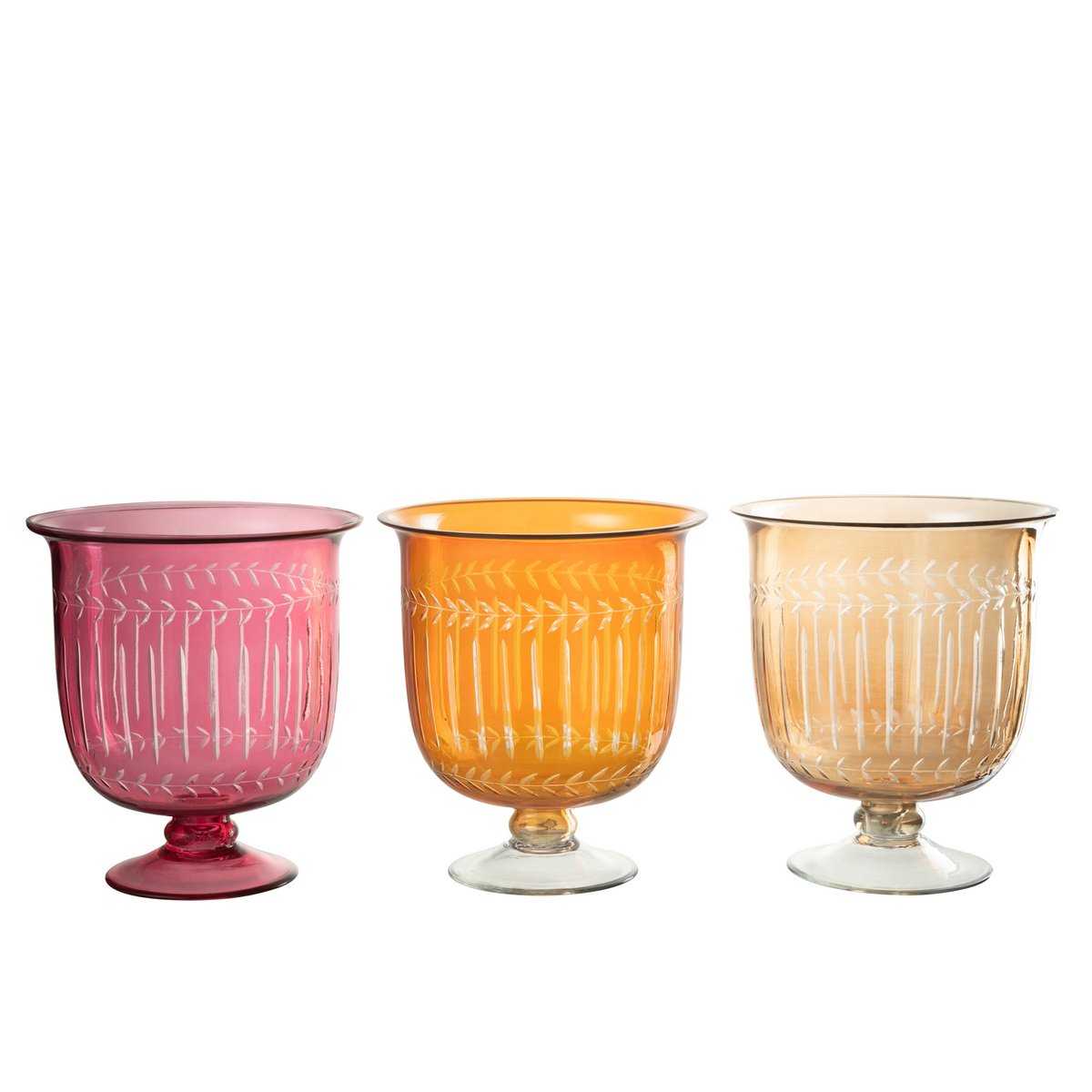 J-Line - Vaas Romeins Hals - Glas - Rood