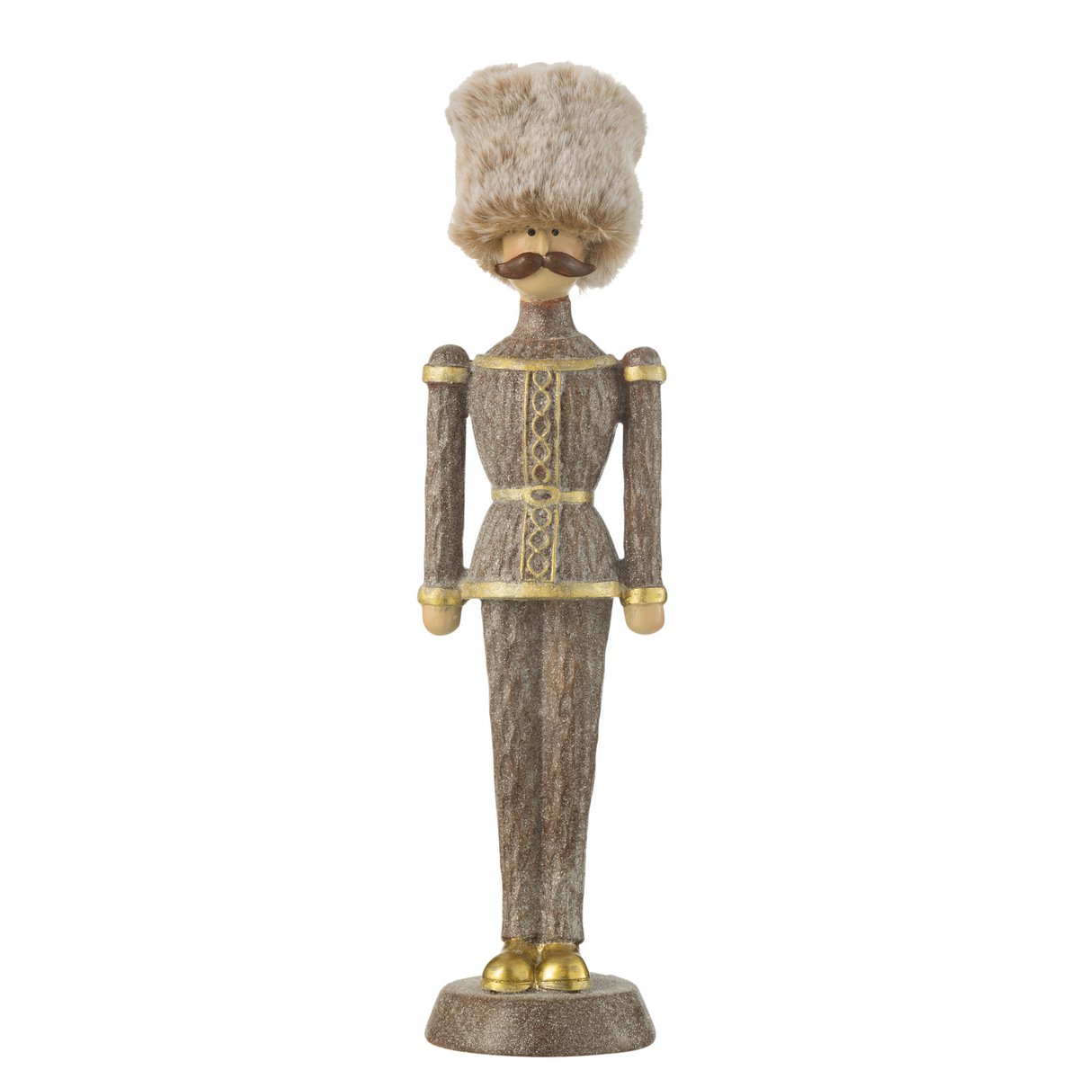 J-Line - Decoratief kerstfiguur 'Notenkraker' (Maat L, Bruin)