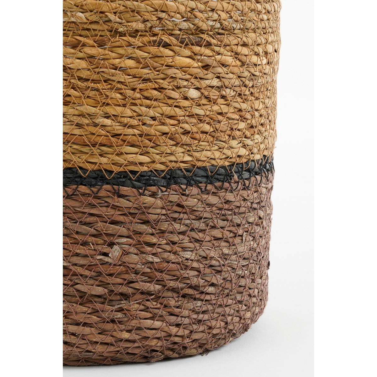 Mica Decorations - Damian Plantenmand - Set van 2 - H20 x Ø20 cm - Zeegras - Bruin