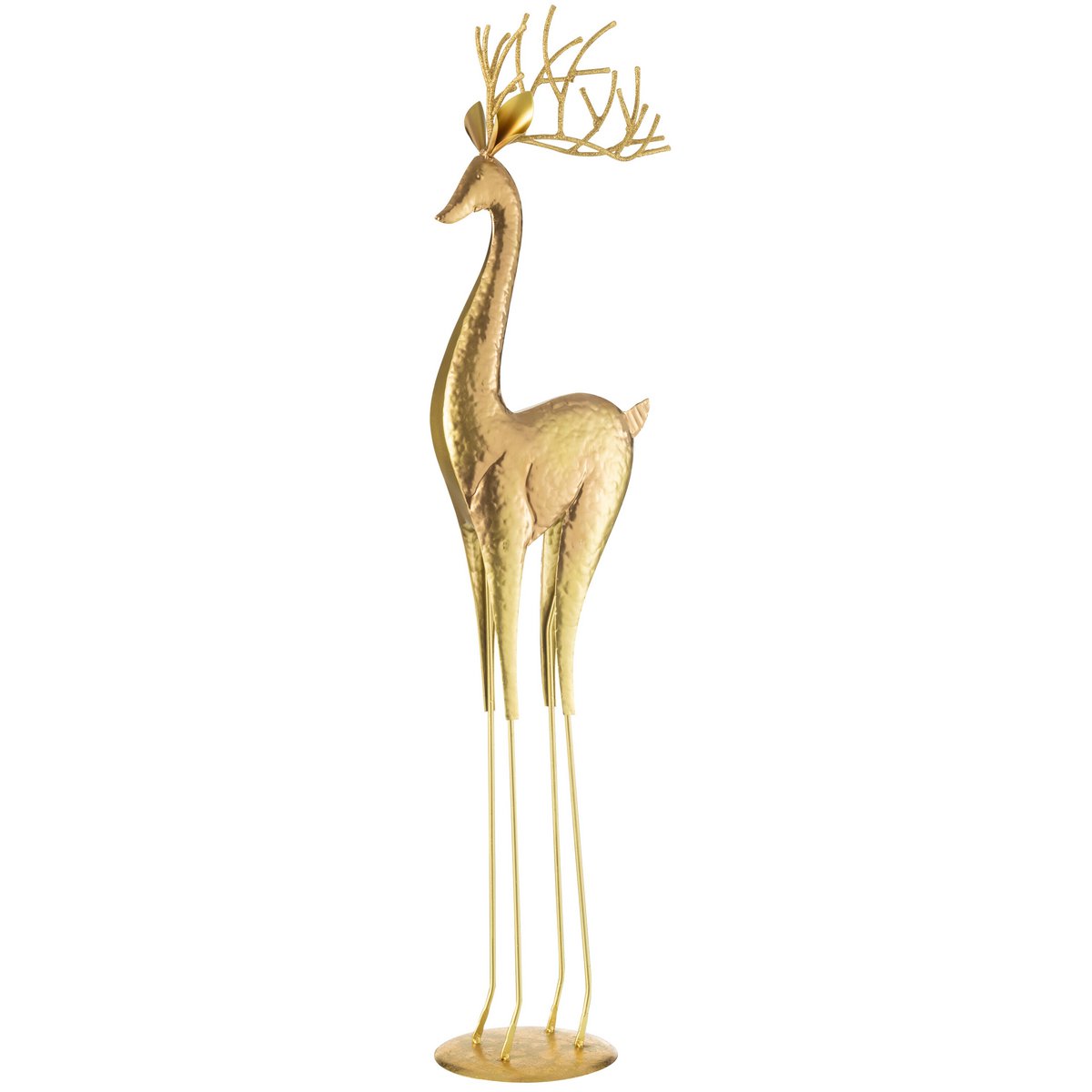 J-Line - Decoratief kerstfiguur 'Rendier' (Maat L, Goud)