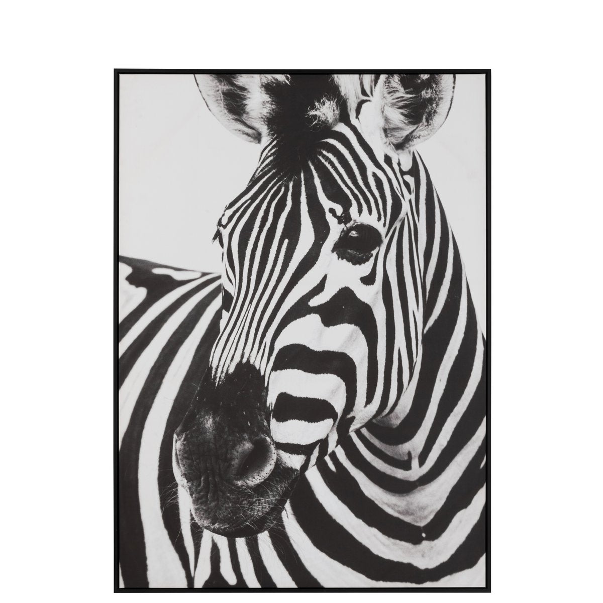 J-Line - Wanddecoratie Zebra Canvas Zwart/Wit