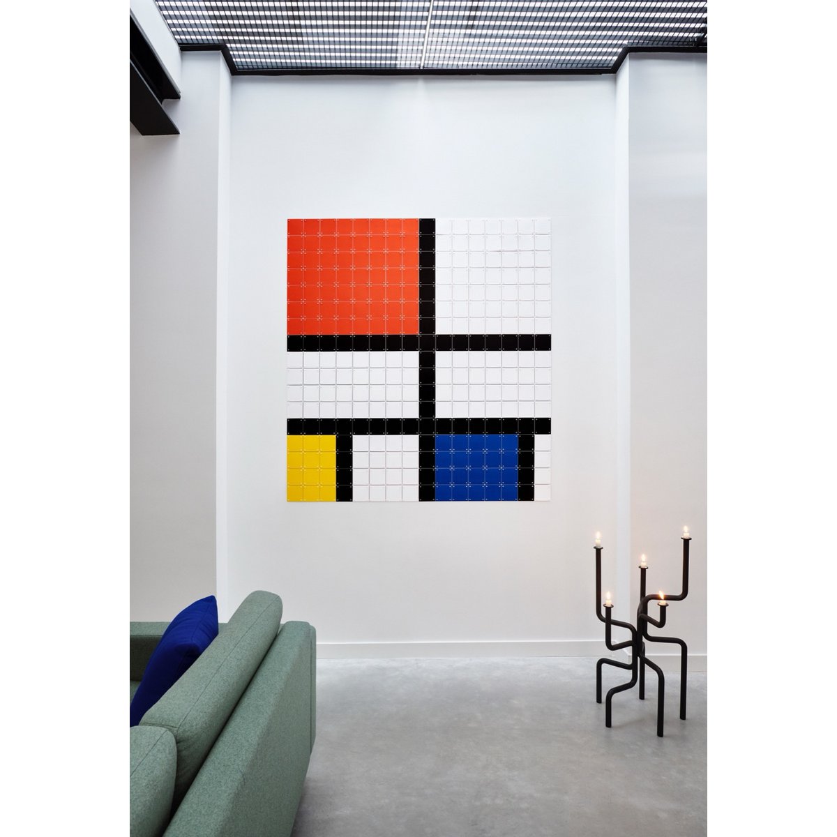 IXXI - Mondriaan pixel Wall art - Poster - Wanddecoratie