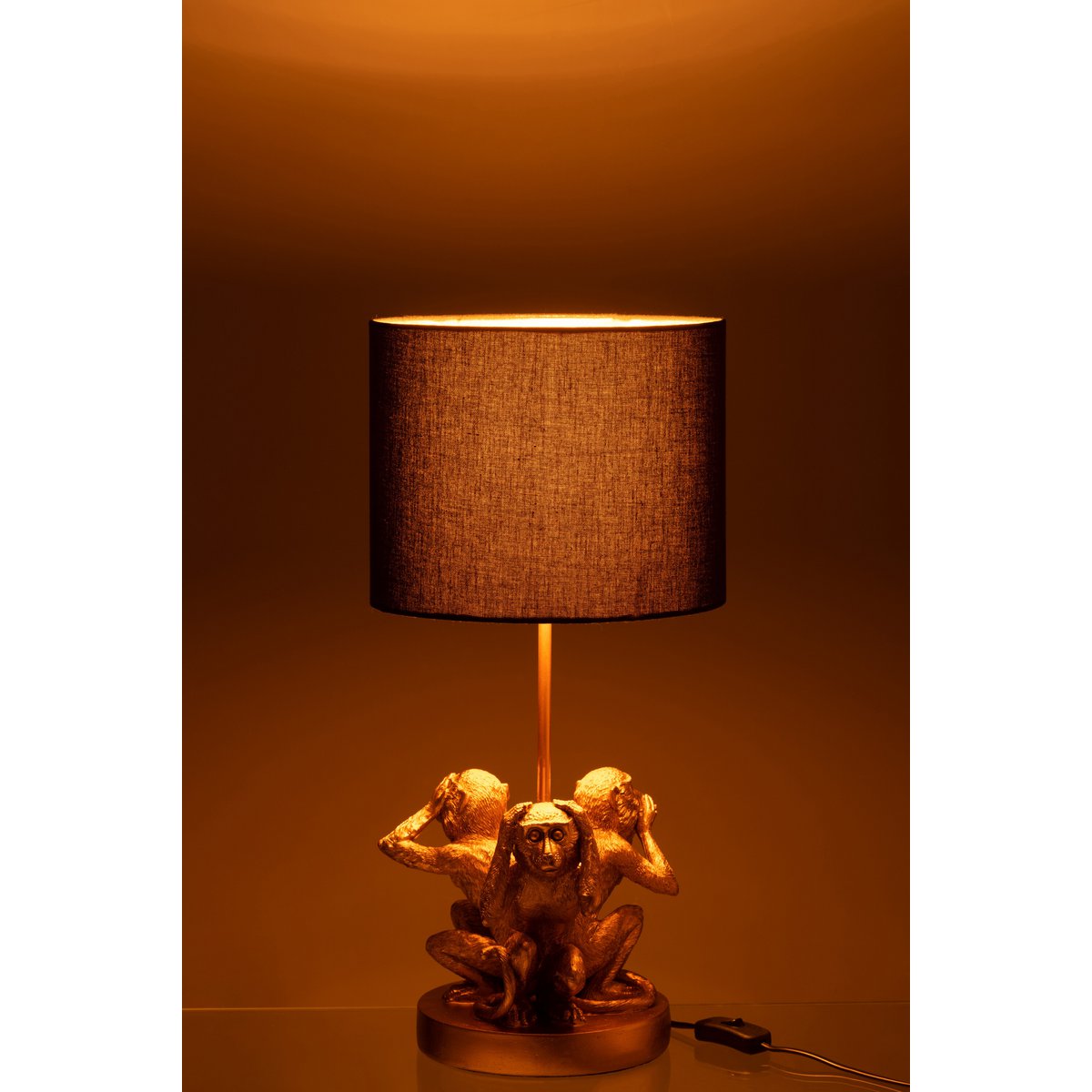 J-Line - Lamp Aap 3Delen - Polyresin - Goud