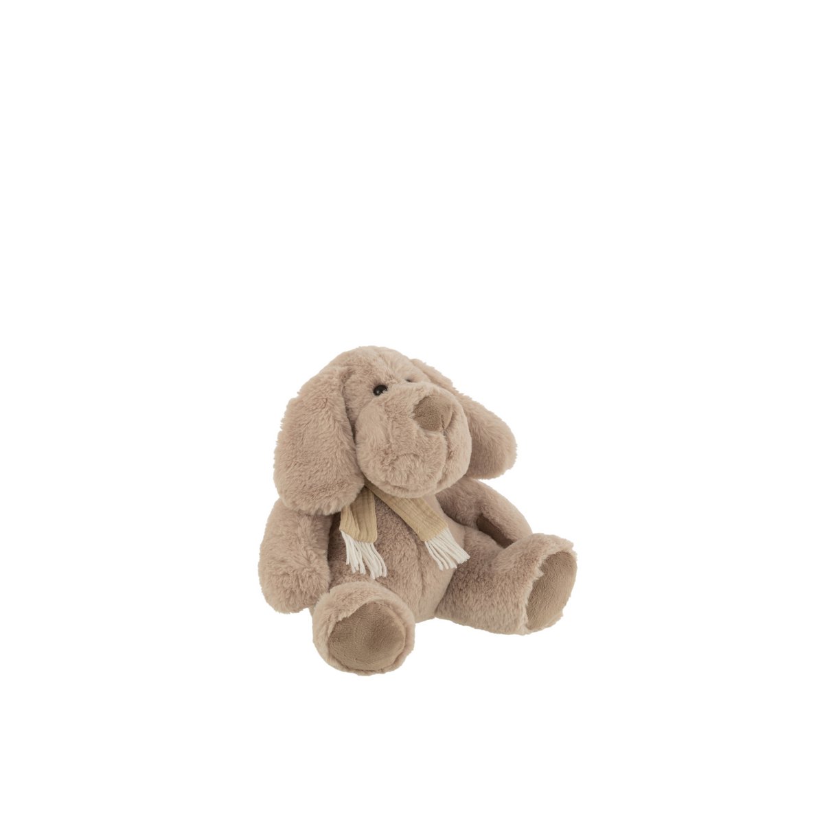 J-Line - Hond+Sjaal Zittend Textiel Beige Medium