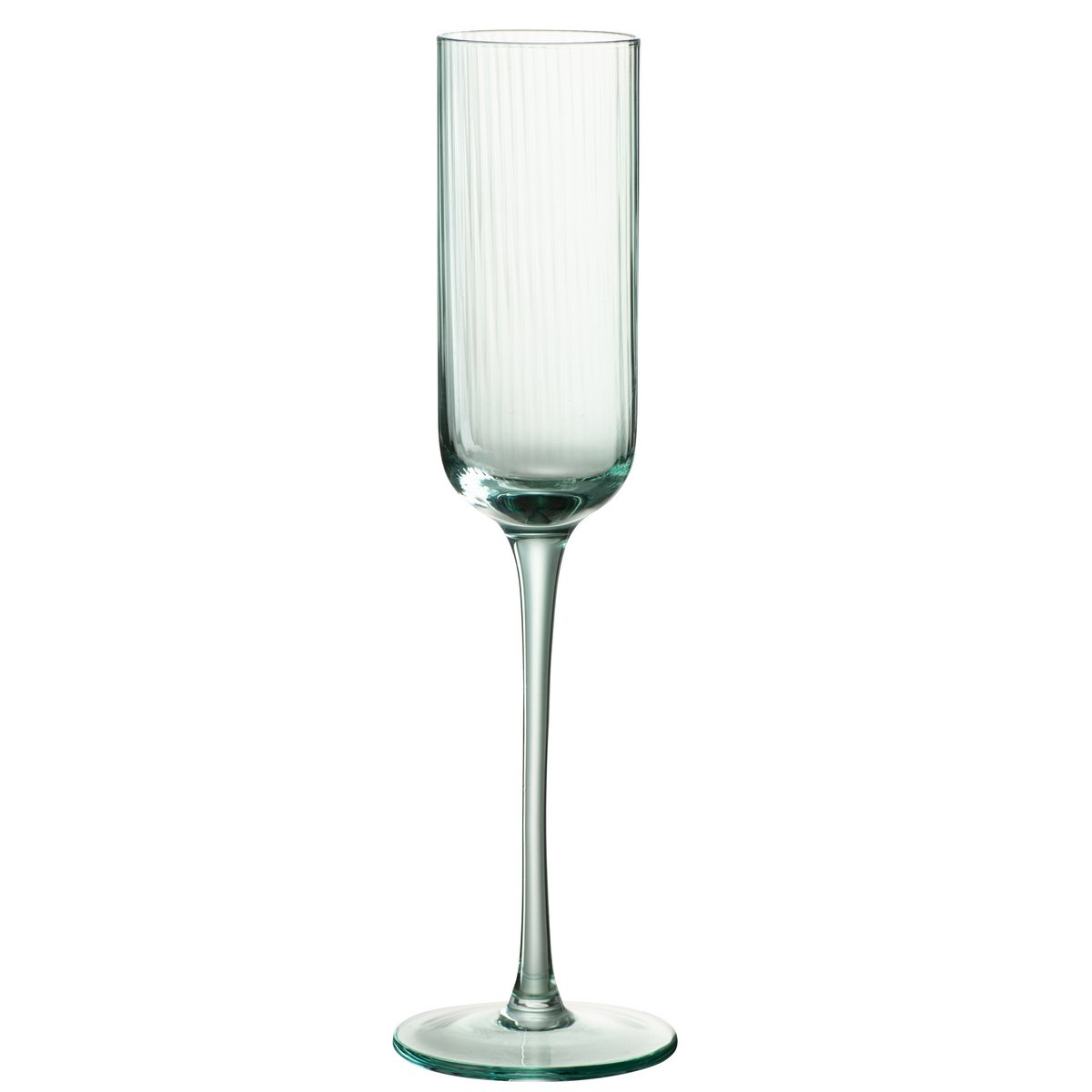 J-Line - Louise Champagneglas - Glas - Transparant/Groen