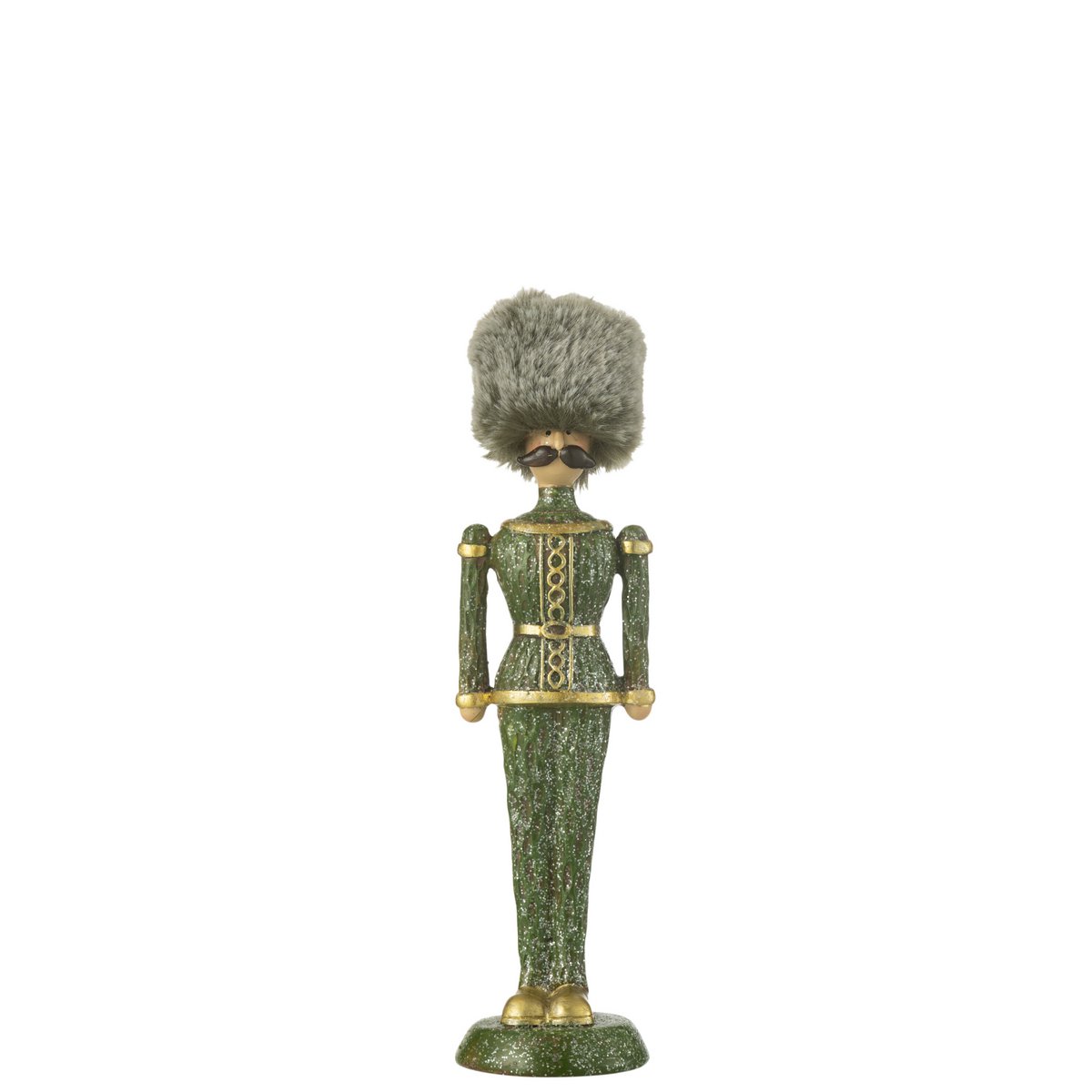 J-Line - Decoratief kerstfiguur 'Notenkraker' (Maat M, Groen)