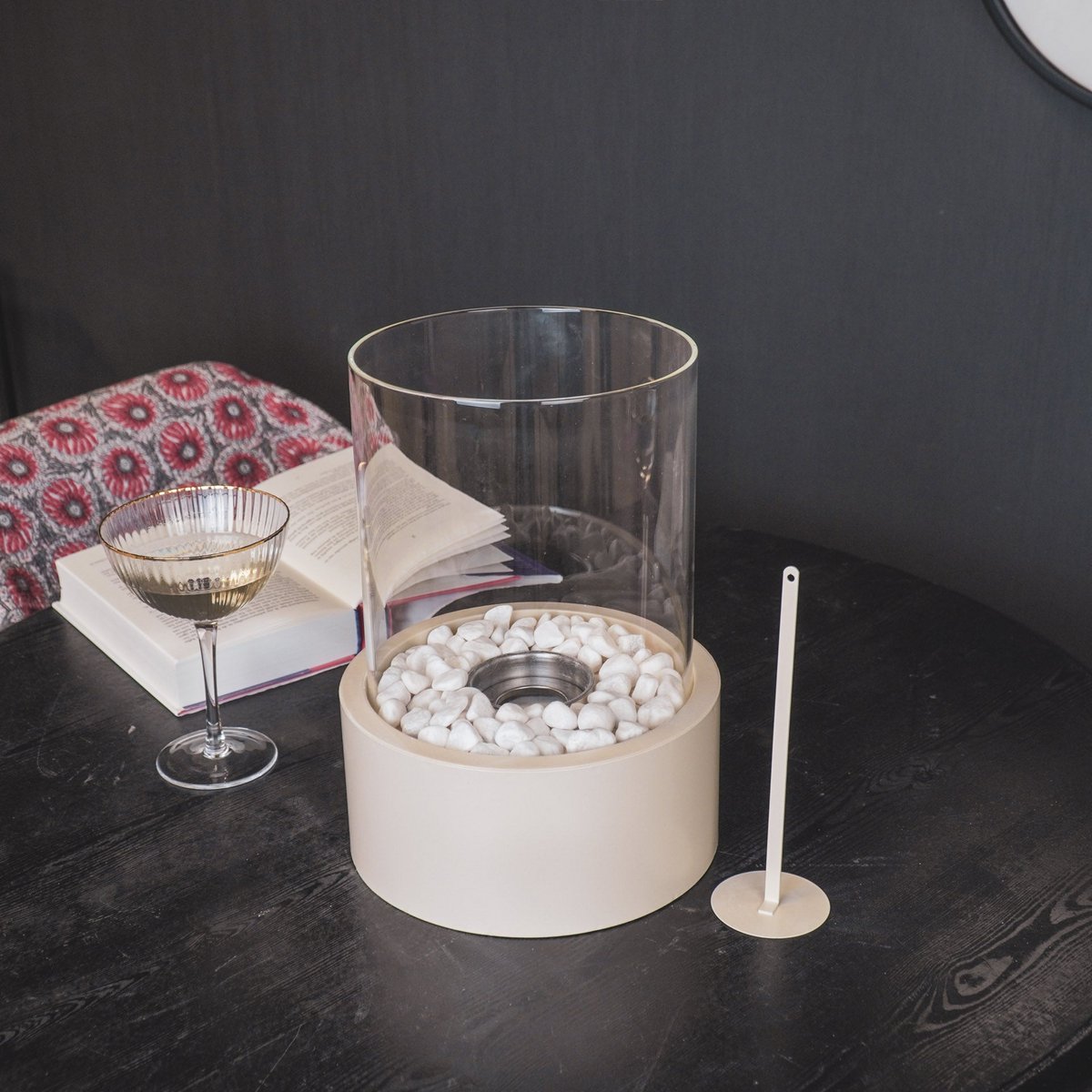 Housevitamin - Tabelbrander - ronde - zand - 21x21x28cm