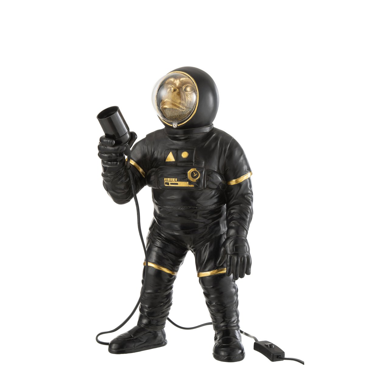 J-Line - Astronaut Tafellamp - Polyester - Zwart/ Goud