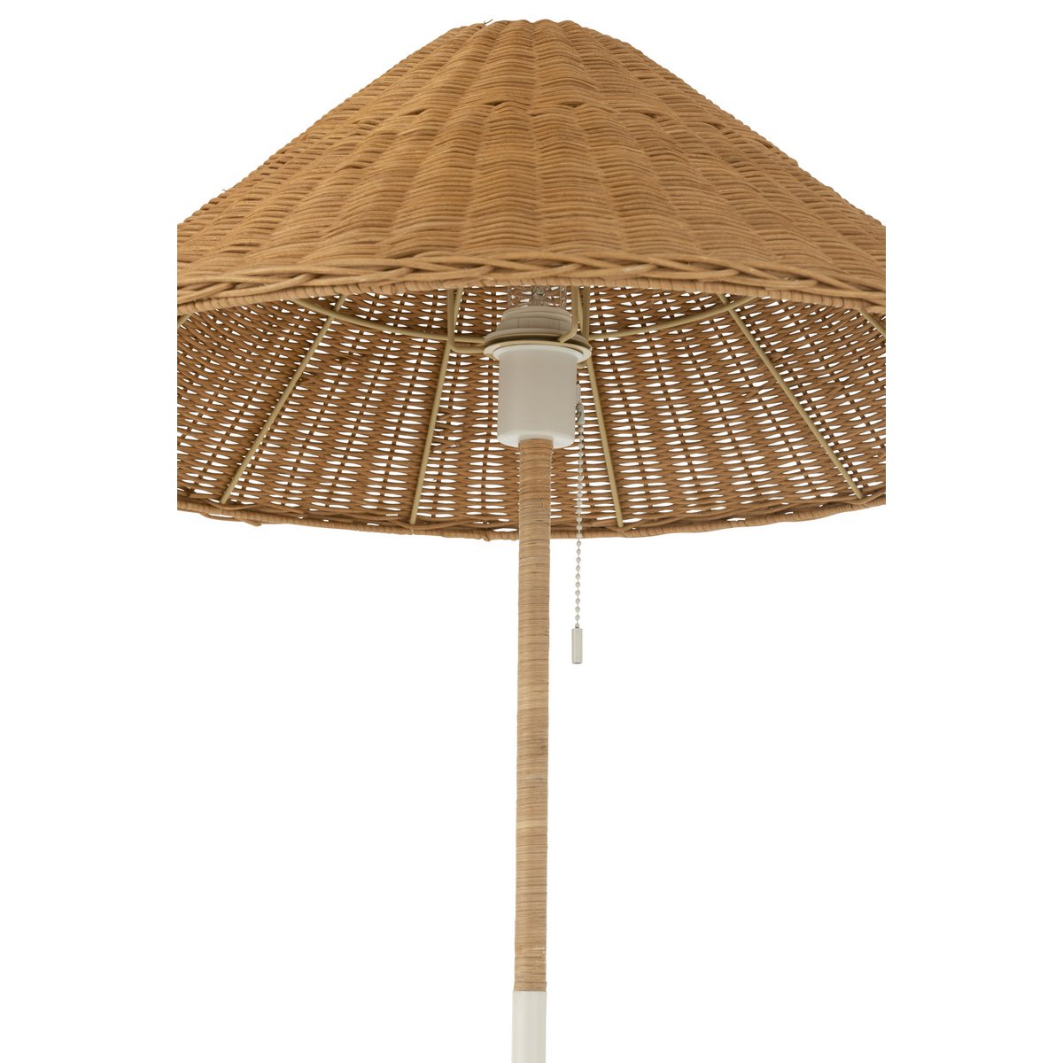 J-Line - Staande lamp 'Porter' (Wit, Naturel)