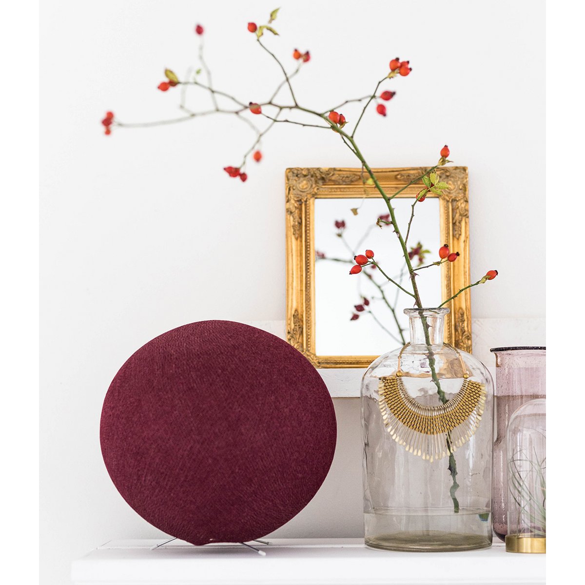 Cotton Ball Lights - Staande Lamp - Dark Red - 31 cm (M)