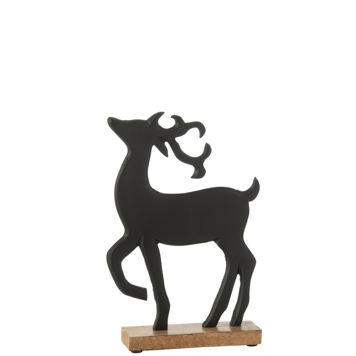 J-Line - Decoratief kerstfiguur 'Rendier' (Maat L, Zwart)