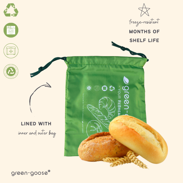 green-goose - Herbruikbare rPet Broodzakkenset