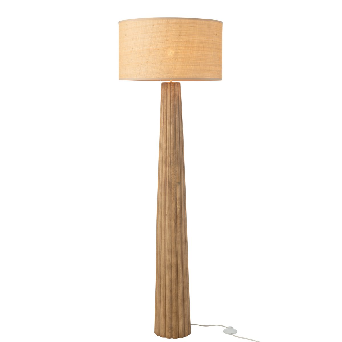 J-Line - Vloerlamp Paraplu Ailanthus Hout Naturel