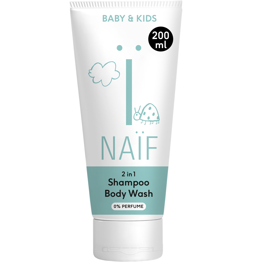 Naïf - 2 in 1 Shampoo & Body Wash 0% Perfume 200ml