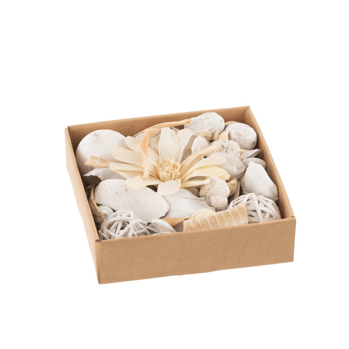 J-Line - Potpourri Bloemen/Noten Wit