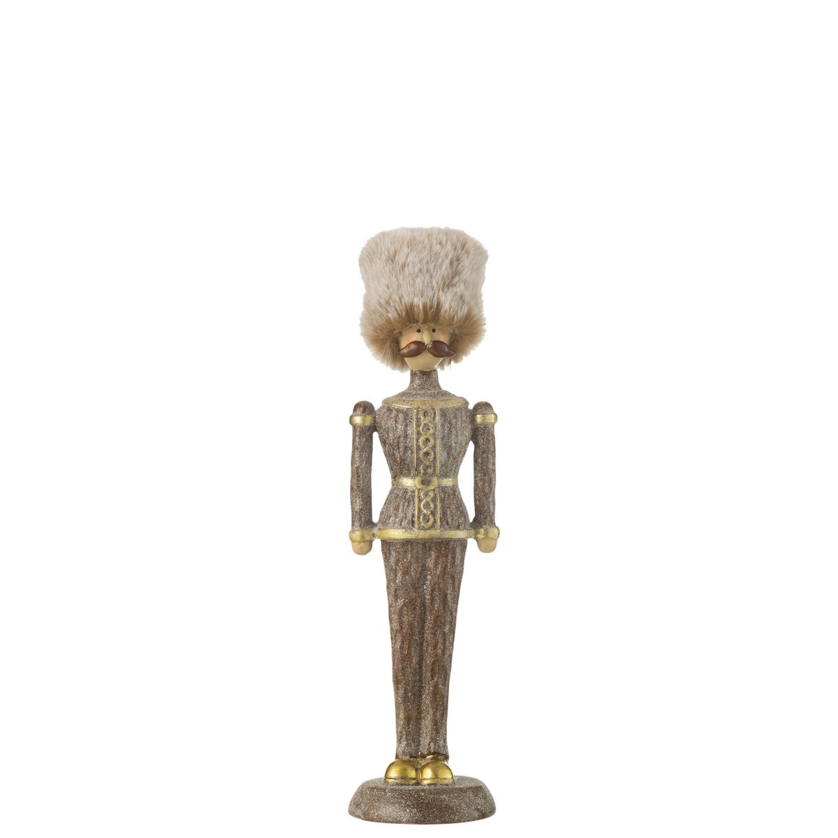 J-Line - Decoratief kerstfiguur 'Notenkraker' (Maat M, Bruin)