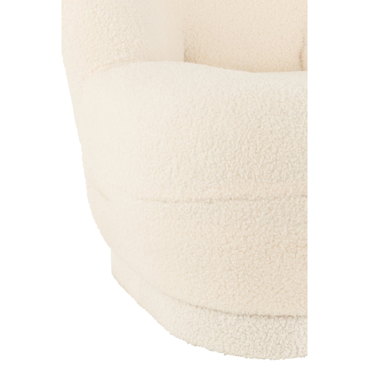 J-Line - Fauteuil Teddy Bouclé Wit