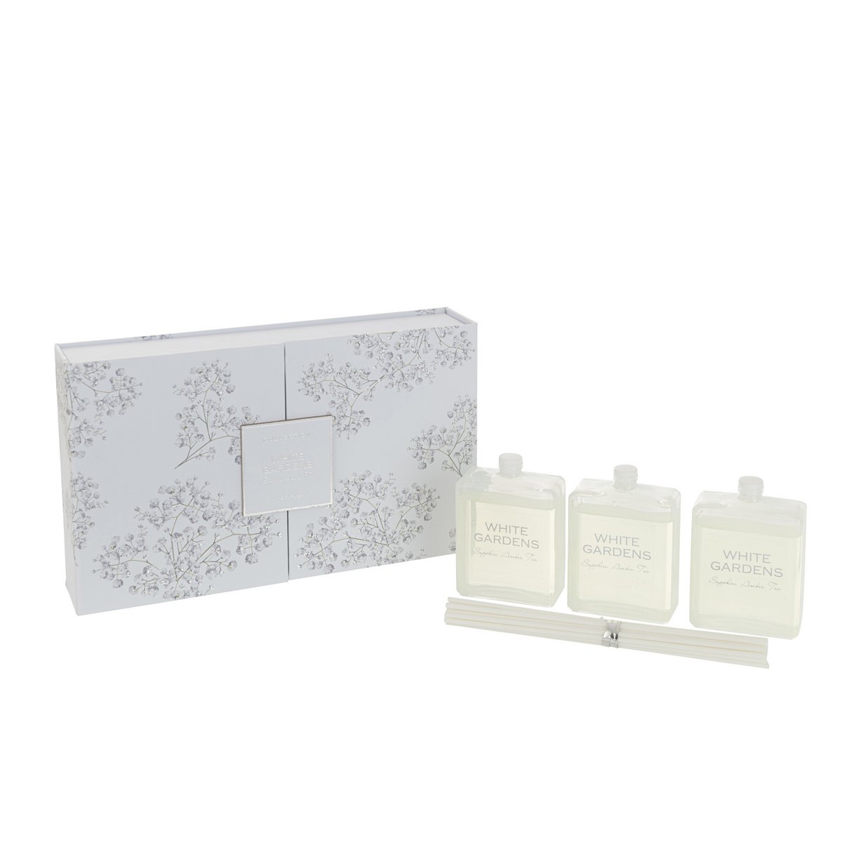 J-Line - Verpakking met geurolie 'White Gardens' (3 stuks, 50ml)