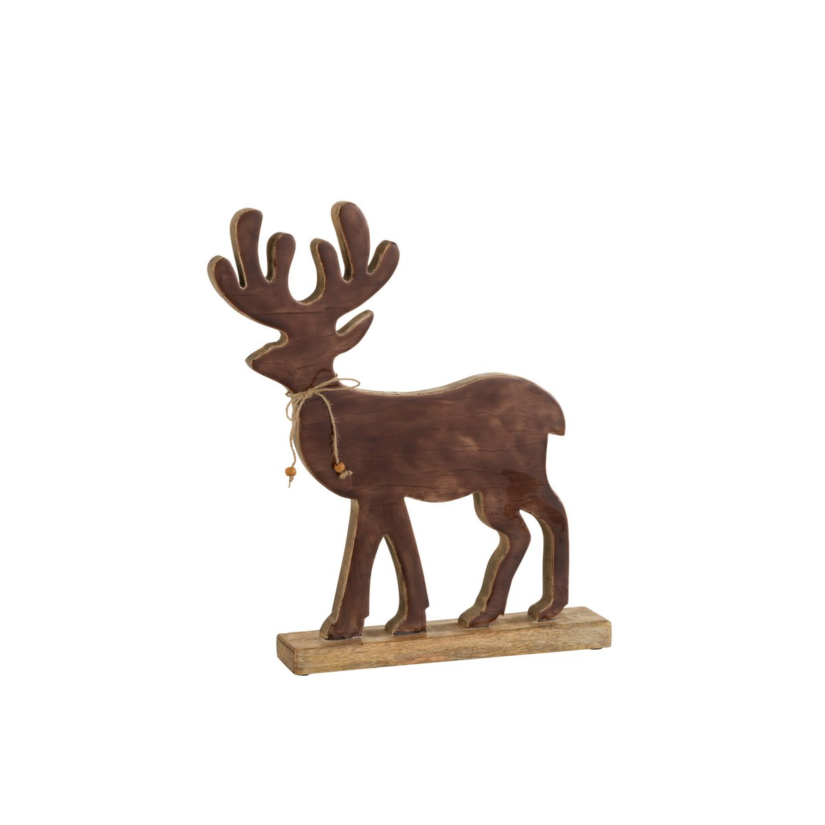 J-Line - Decoratief kerstfiguur 'Emberfell' (Bruin, Maat L)