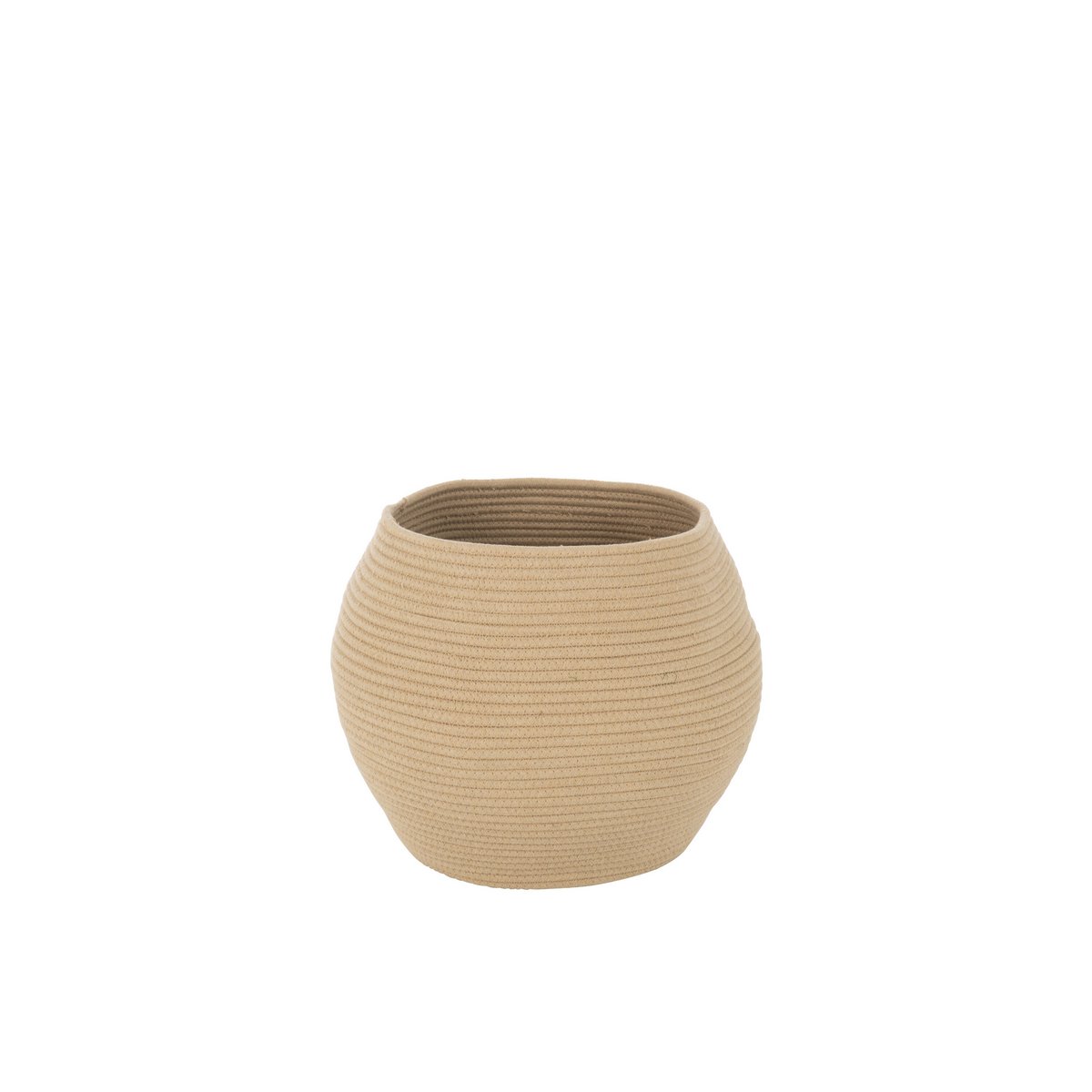 J-Line - Mand Spoel Mand Rond - Textiel  - Beige