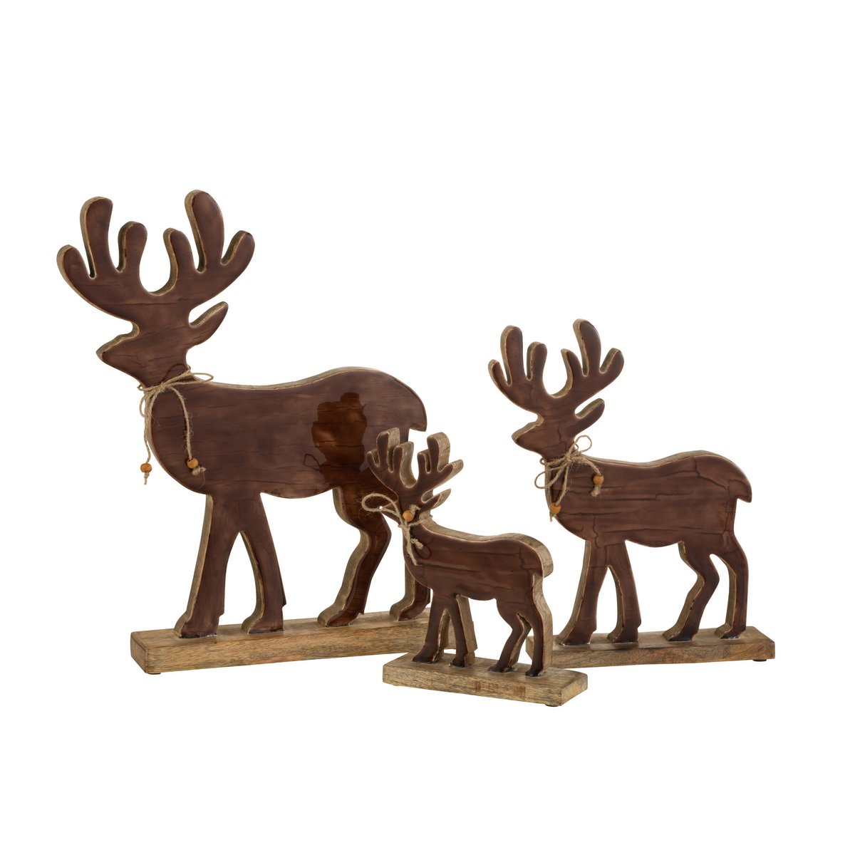 J-Line - Decoratief kerstfiguur 'Emberfell' (Bruin, Maat L)