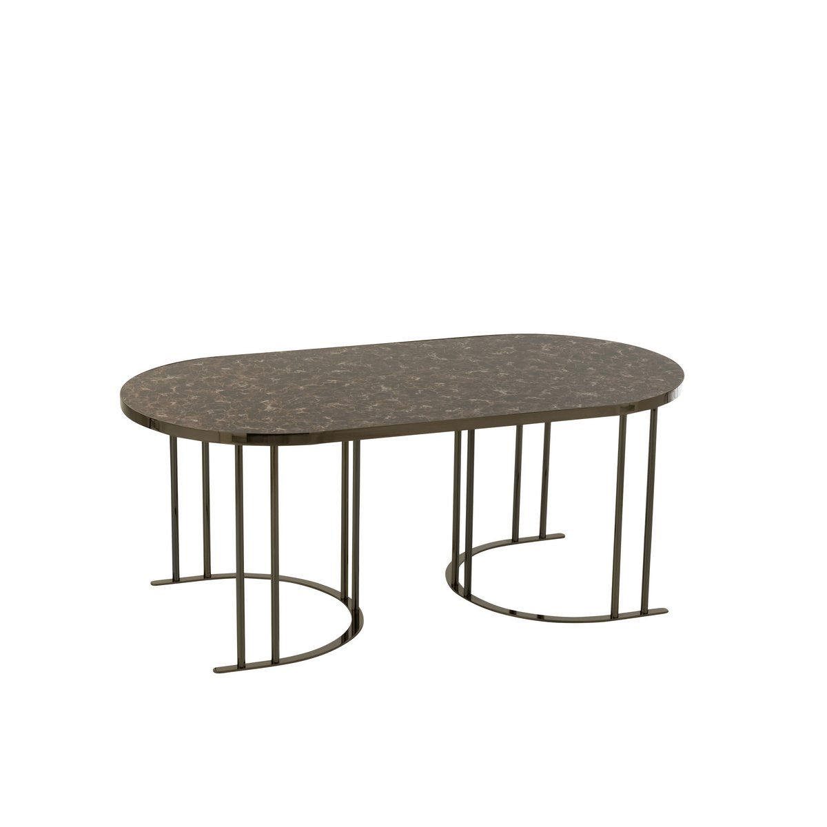 J-Line - Salontafel 'Lola' (Set van 3, Zilver)