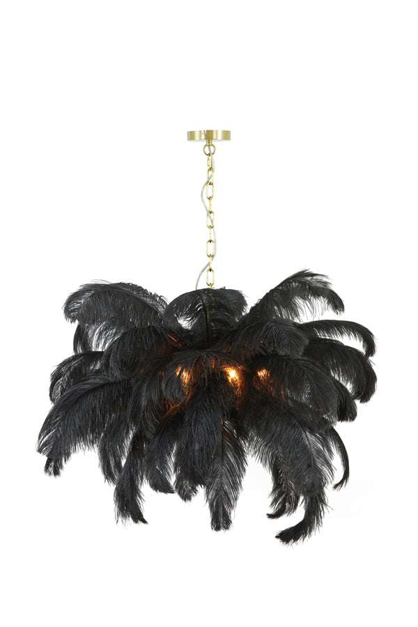 Light & Living - Hanglamp 'Feather' (Goud & Zwart)