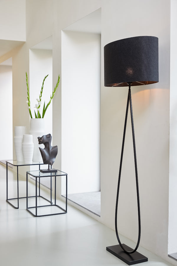 Light & Living - Vloerlamp 'Tamsu' (137cm hoog, Matzwart)