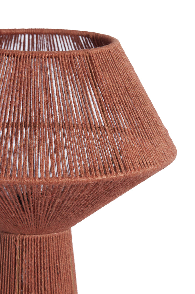 Light & Living - Tafellamp 'Fugia' (Maat L, Jute, Brick Red)