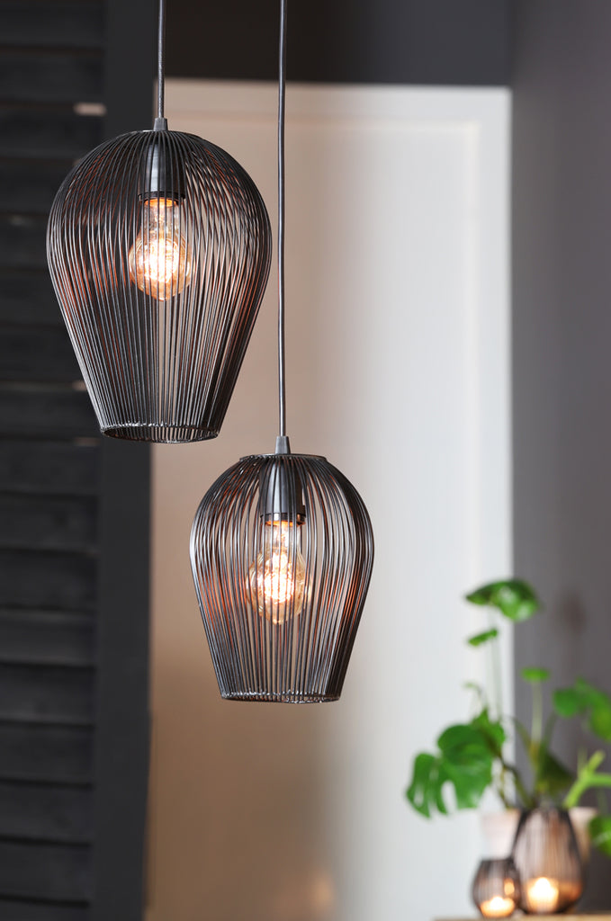 Light & Living - Hanglamp 'Abby' (Maat M, Matzwart)