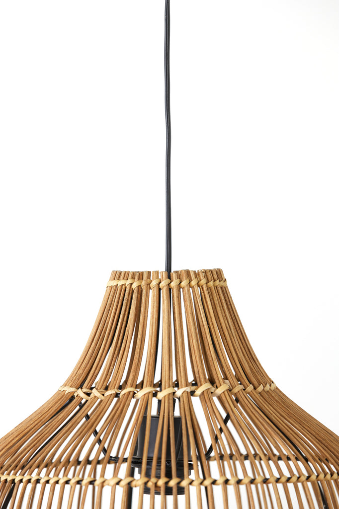 Light & Living - Hanglamp 'Pacino' (Maat M, Rattan, Donkerbruin)