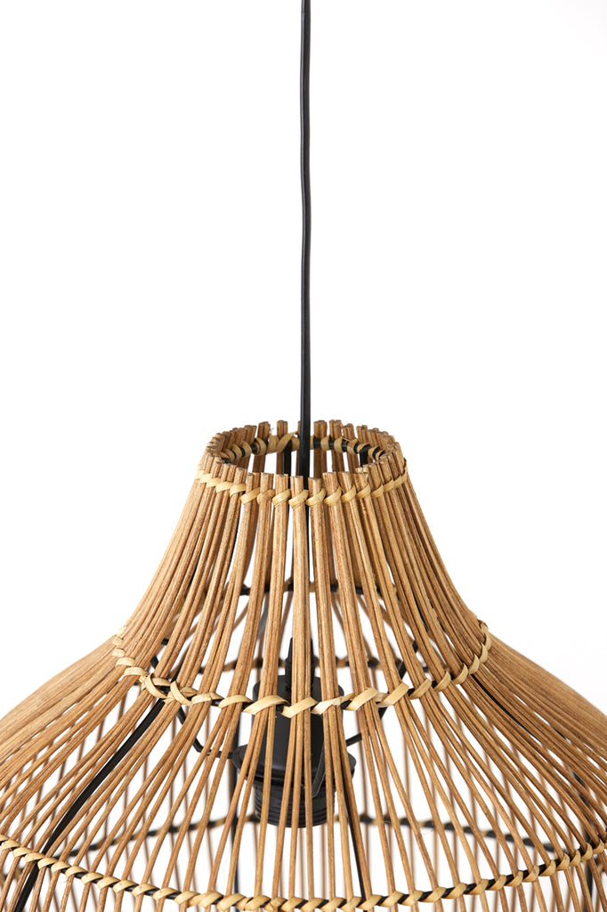 Light & Living - Hanglamp 'Pacino' (Maat M, Rattan, Donkerbruin)