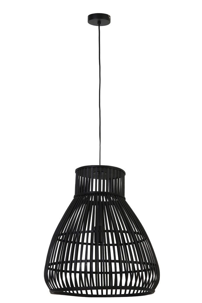 Light & Living - Hanglamp 'Timaka' (Rattan, Zwart)