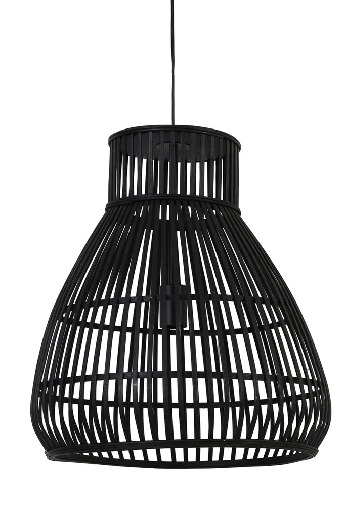 Light & Living - Hanglamp 'Timaka' (Rattan, Zwart)