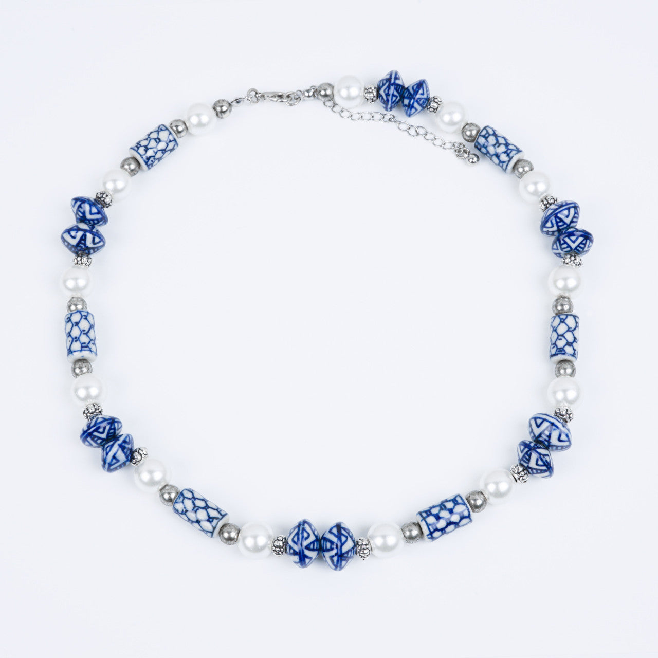 Heinen Delfts Blauw - Ketting 'Jonkvrouw'