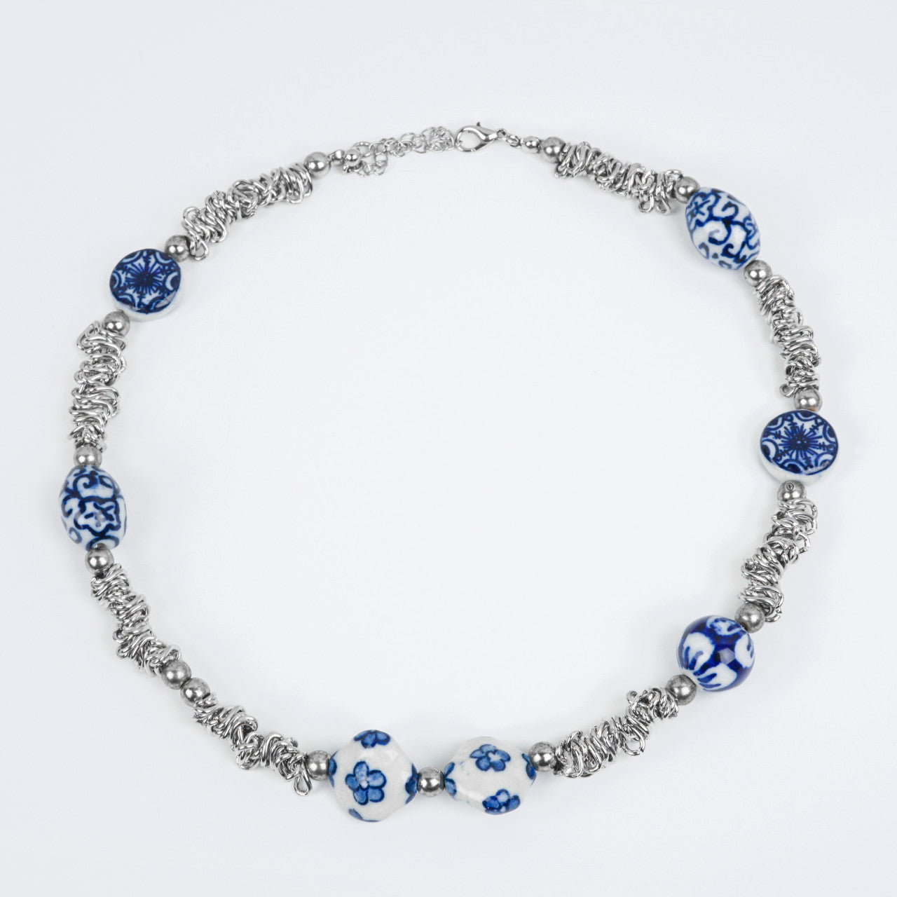 Heinen Delfts Blauw - Ketting 'Prinses'