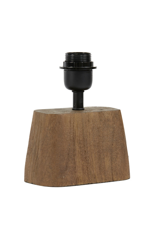 Light & Living - Lampenvoet 'Kardan' (21cm hoog, Hout, Matbruin)