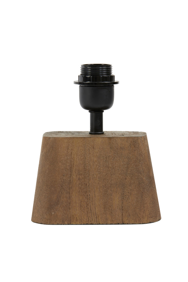 Light & Living - Lampenvoet 'Kardan' (21cm hoog, Hout, Matbruin)