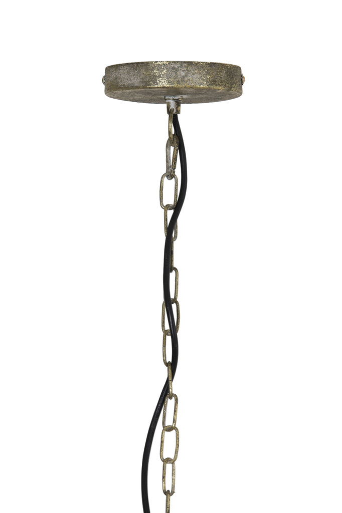 Light & Living - Hanglamp 'Lavello' (Antique Gold & White)