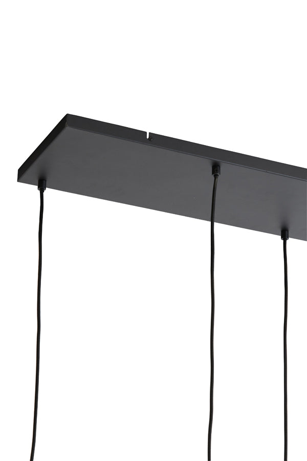 Light & Living - Hanglamp 'Lekar' (5 stuks, rookglas, Zwart)