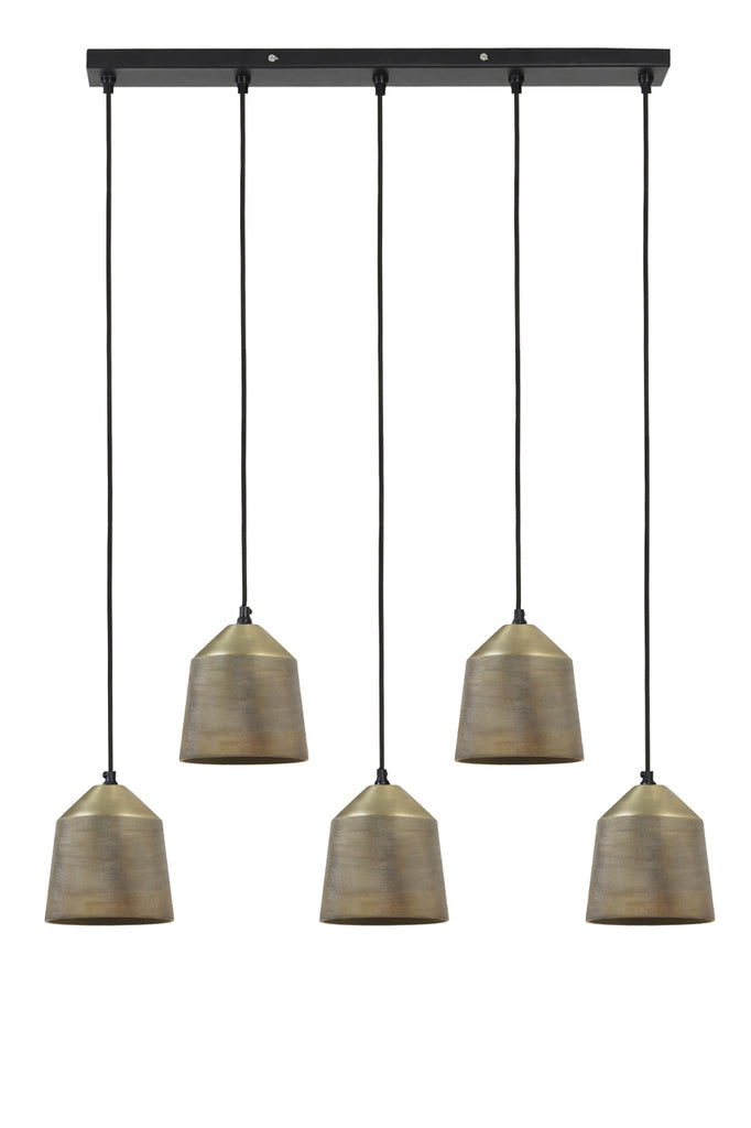 Light & Living - Hanglamp 'Lilou' (5 stuks, Antique Bronze)