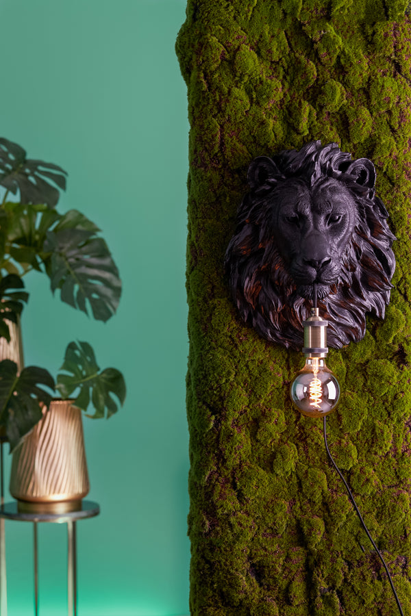 Light & Living - Wandlamp 'Lion' (Matzwart)