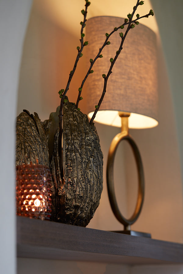 Light & Living - Lampenvoet 'Livu' (35cm hoog, Raw Antique Bronze)