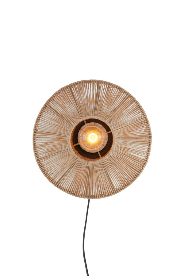 Light & Living - Wandlamp 'Lyra' (Maat S, Naturel & Matzwart)